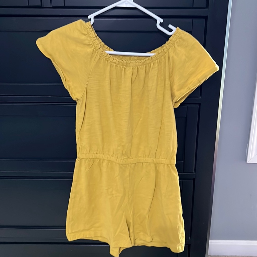 Old navy girls size large mustard color romper